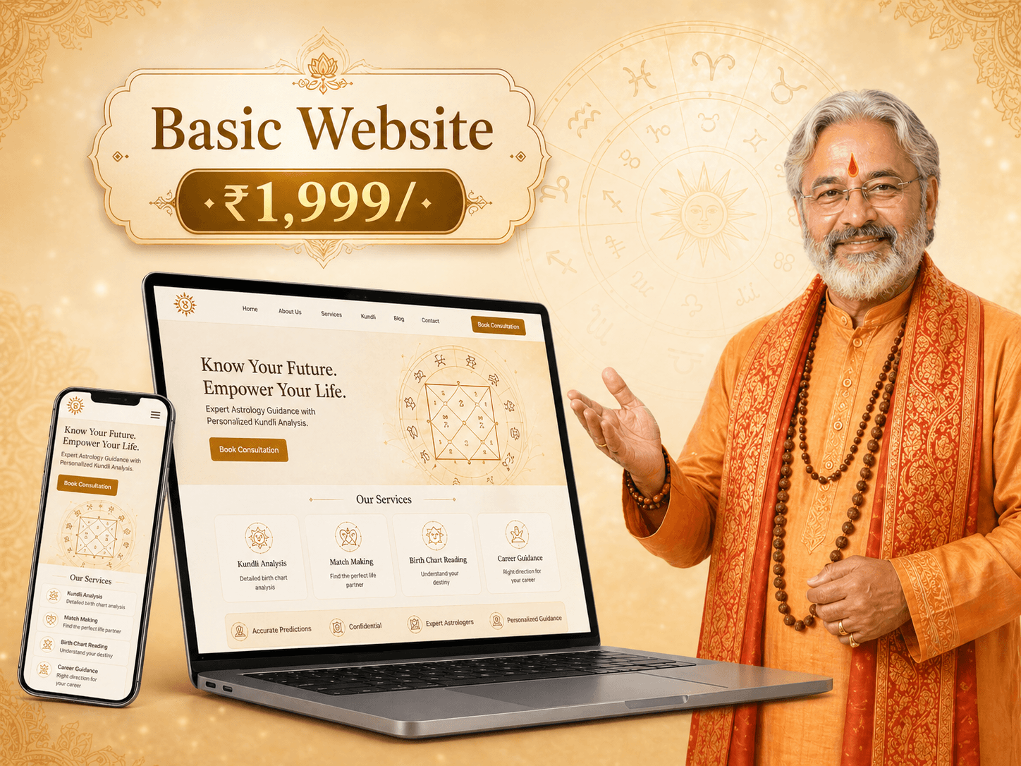 Basic Astrology Website Design Package