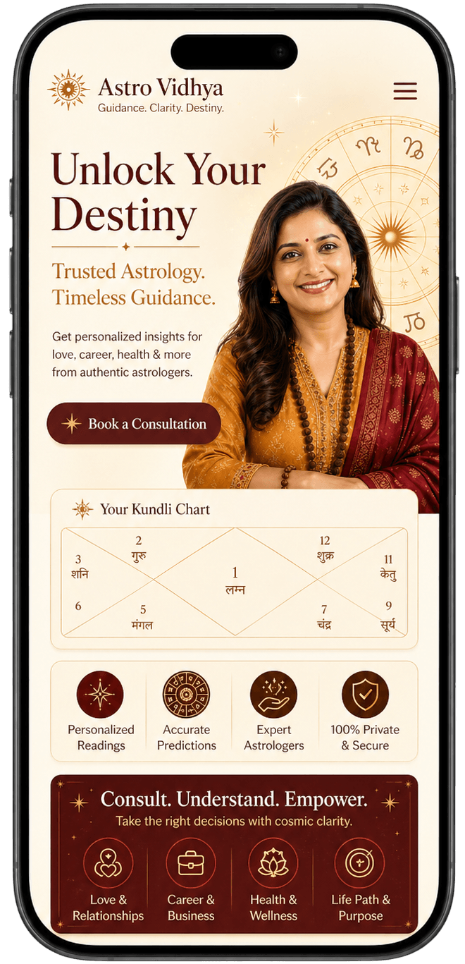 Astrology Website Development Services preview screen
