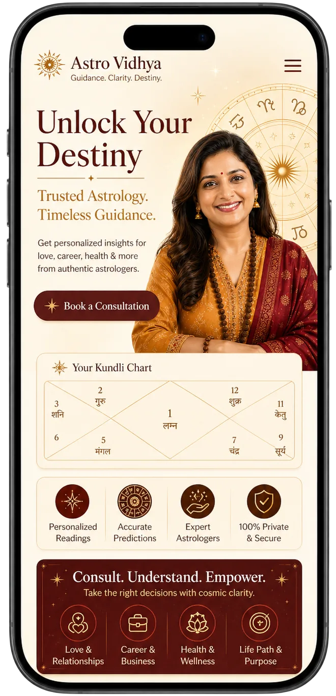 Astrology Website Development Services preview screen