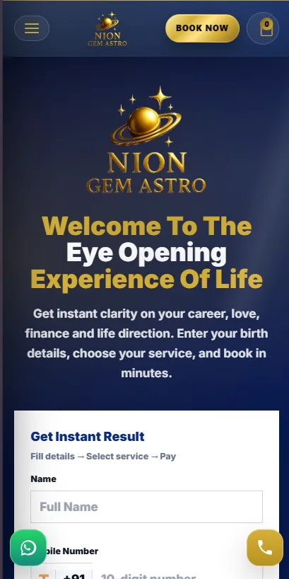 Nion Gem Astro website design sample