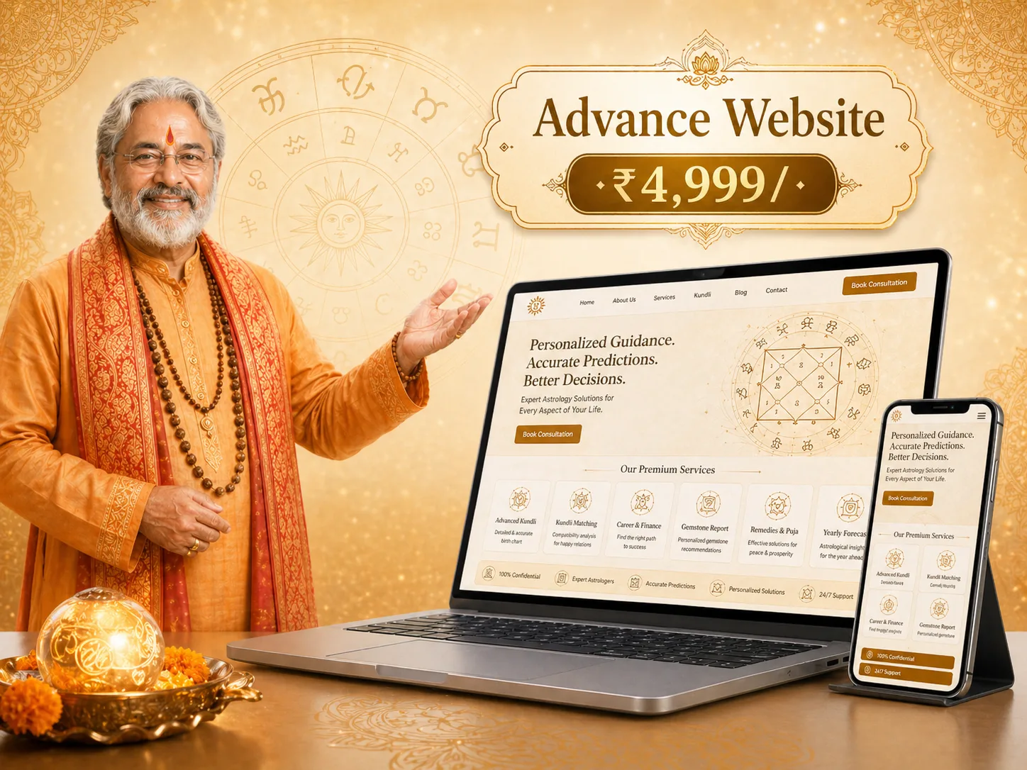 Advanced Astrologer Website Development Package